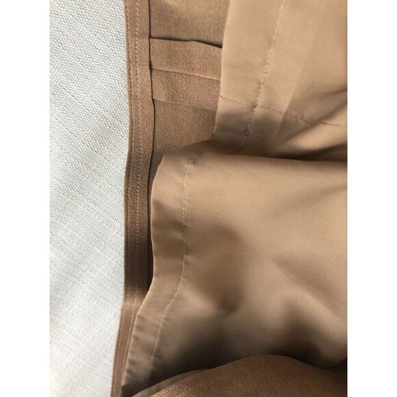 Vintage Homemade Skirt Suit Womens Sz M 2Pc Set Jacket & Skirt Camel Faux Suede* - Picture 9 of 15